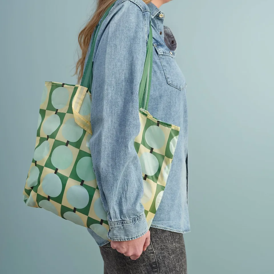 SKYNKE Carrier bag, pale yellow/multicolour, 45x36 cm