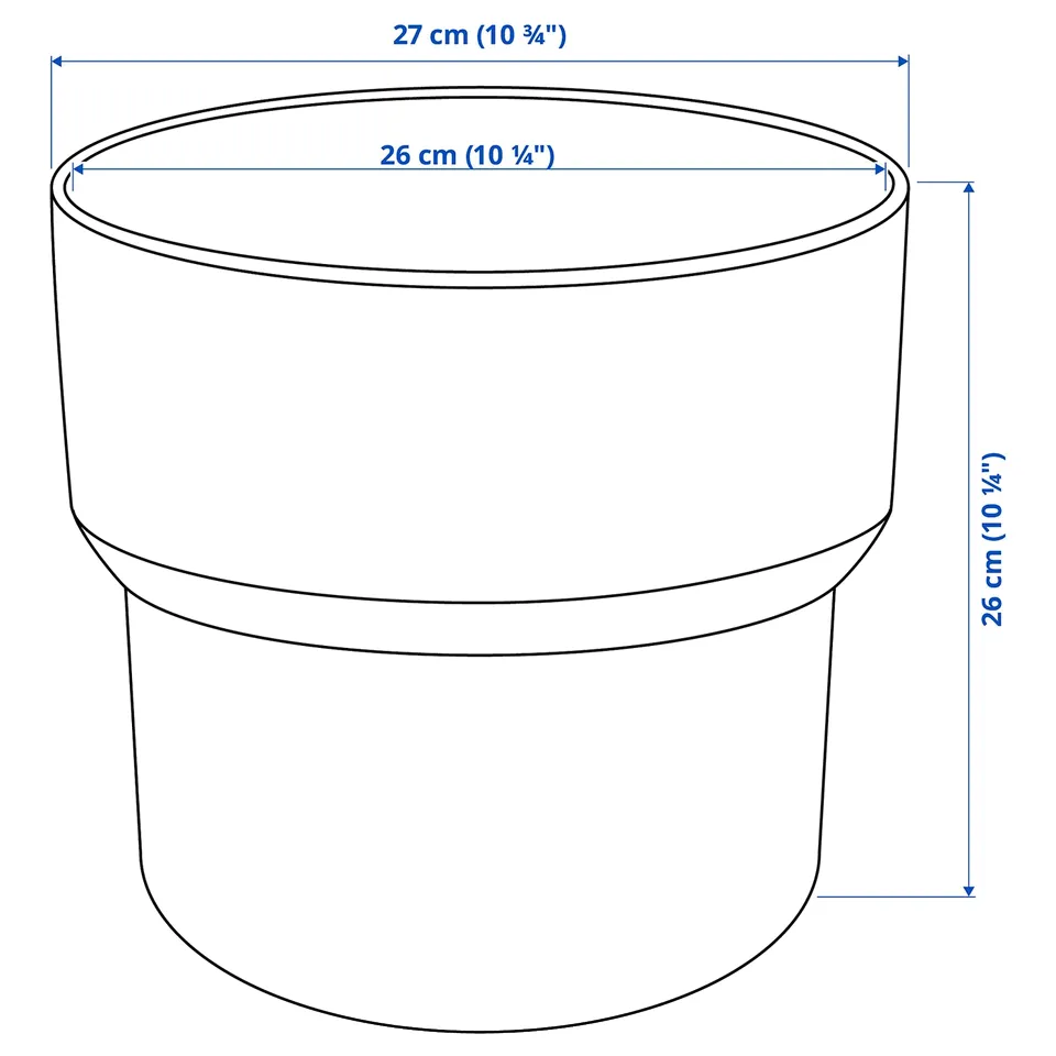 Illustration with measurements for the product: FÖRENLIG.