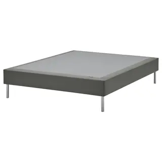 LYNGÖR slatted mattress base, incl leg/dark grey, 180x200 cm