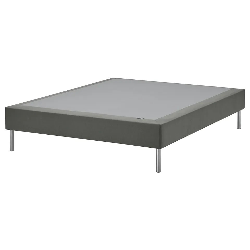 LYNGÖR Slatted mattress base, incl leg/dark grey, 150x200 cm