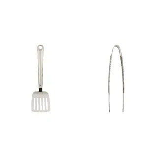 FINMAT set: spatula + cooking tweezers, stainless steel, 33 cm