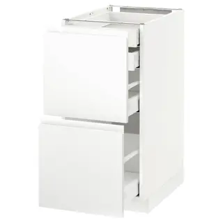 METOD base cb 2 frnts/2 low/1 md/1 hi drw, white Maximera/Voxtorp matt white, 40x60x80 cm