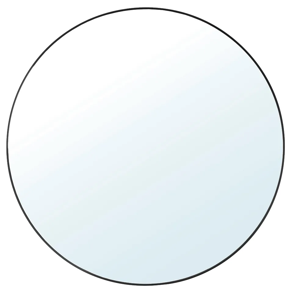 LINDBYN Mirror, black, 110 cm