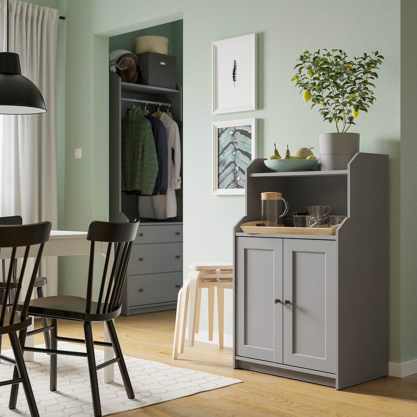 part: HAUGA cabinet with 2 doors