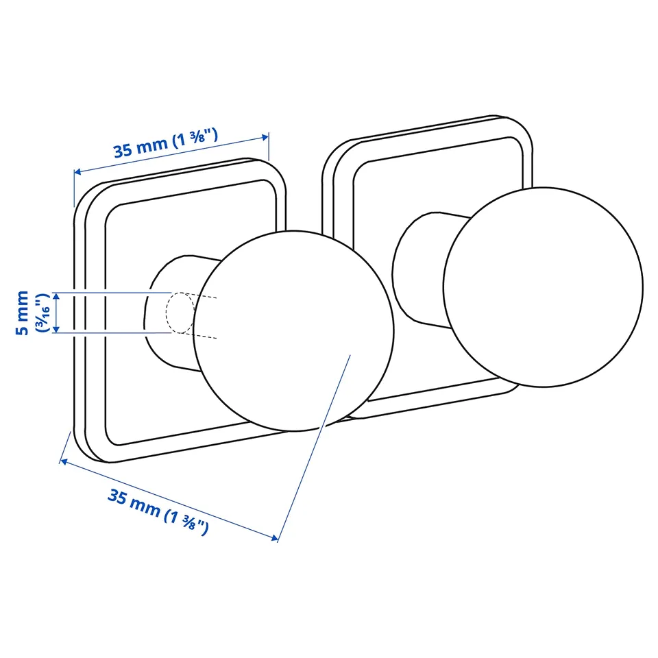 Illustration with measurements for the product: SÖRBYN.