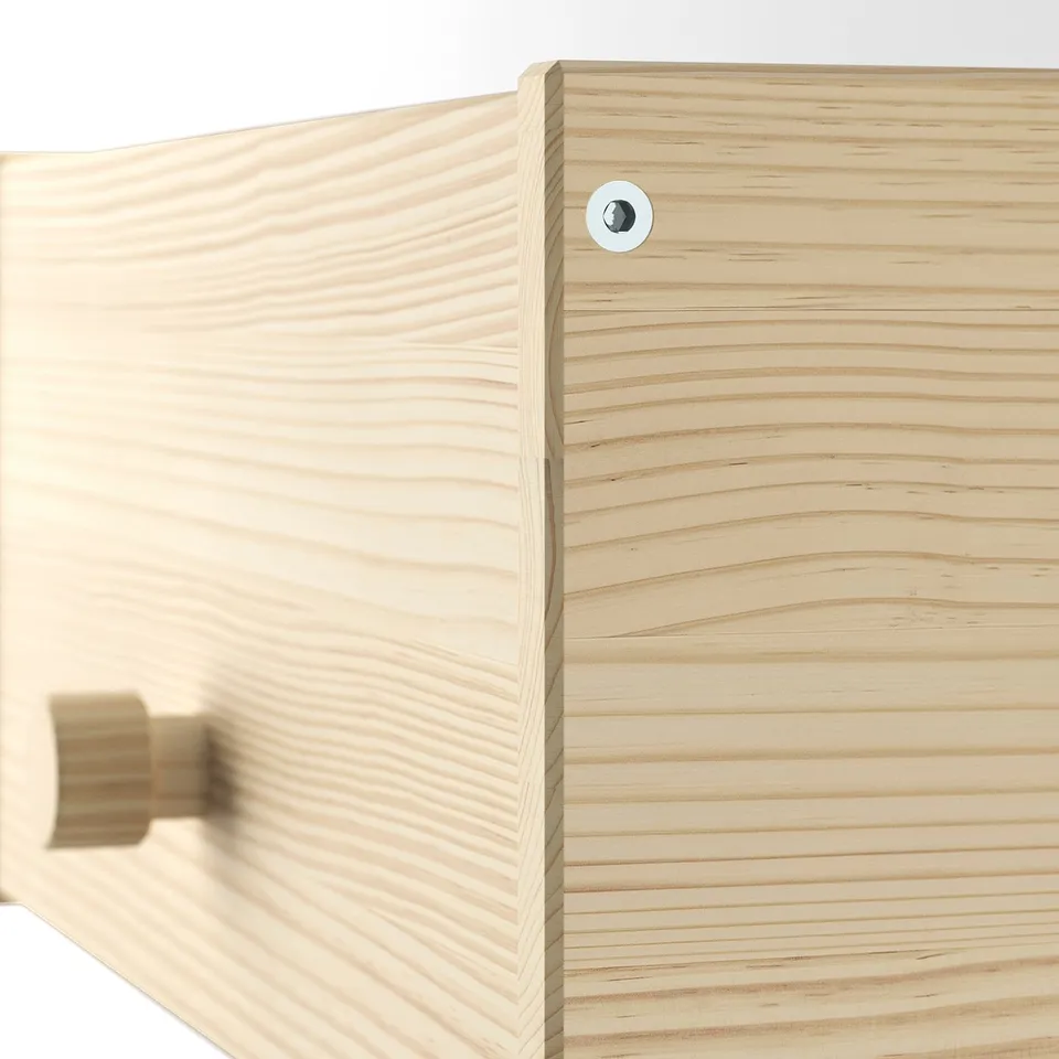 RAGGBERG Coat rack with shelf, pine, 40x21x17 cm