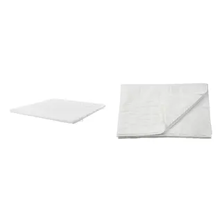 LUDDROS/ÅNNFJÄLLET set: coir mattress + mattress protector, super firm/white, Length 200 x Width 180 cm