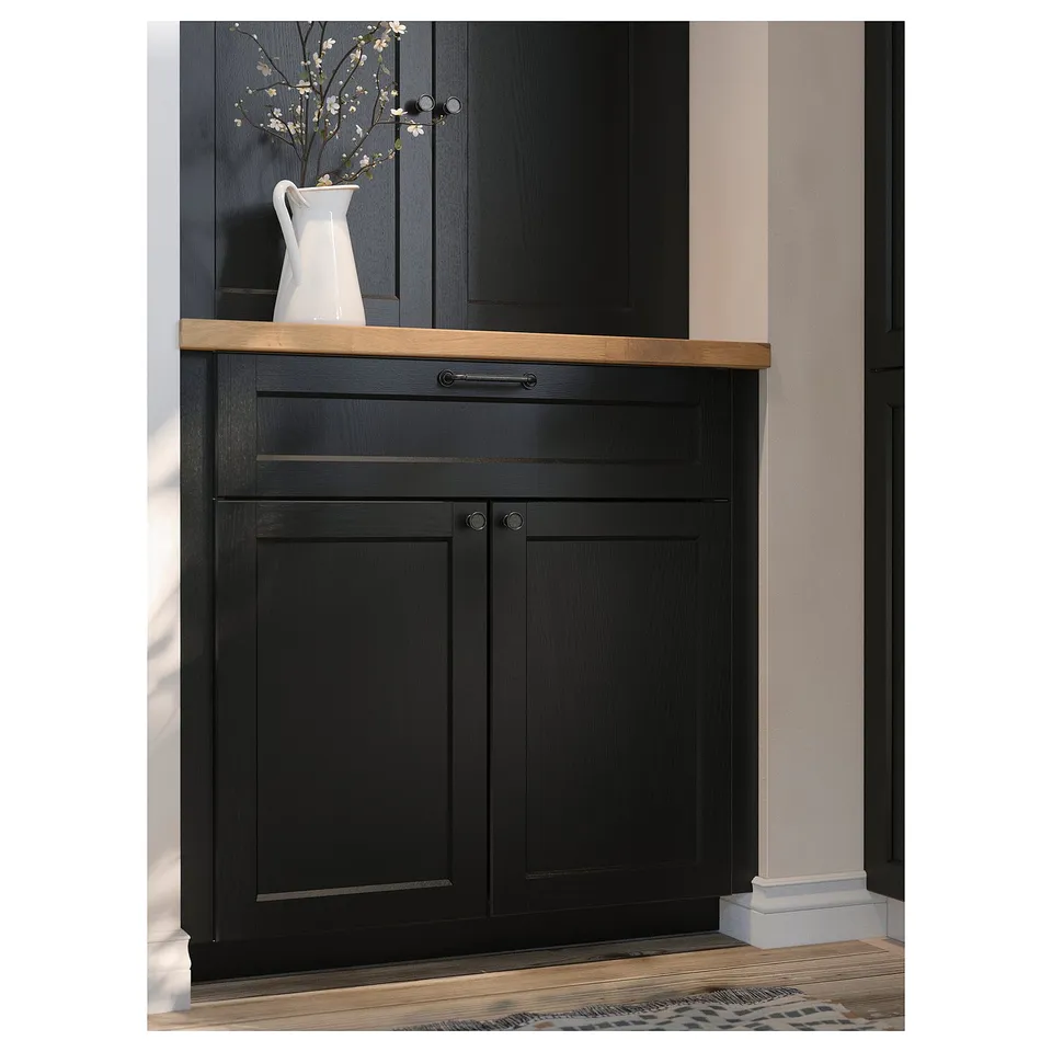 KARLBY Worktop, oak/veneer, 186x3.8 cm