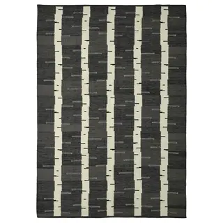 STOCKHOLM 2025 rug, flatwoven, grey/white handwoven, 170x240 cm