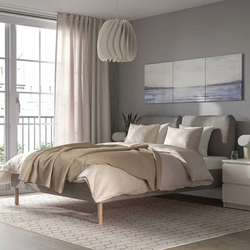 part: SAGESUND upholstered bed frame