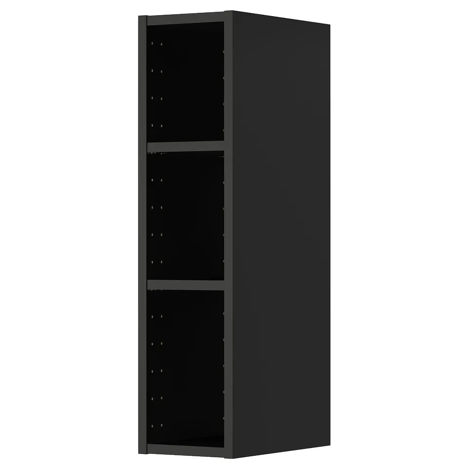METOD black wall cabinet, rectangular, two shelves, sleek design.