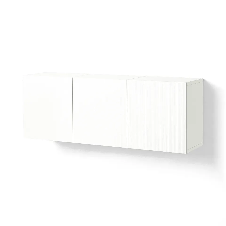 BESTÅ Wall-mounted cabinet combination, white/Förvaltare white, 180x42x64 cm