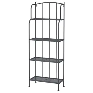 LÄCKÖ shelving unit, outdoor, grey, 61x160 cm