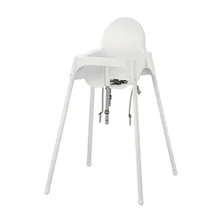 ANTILOP highchair with safety belt, white/white, Width 56 x Depth 60 x Height 90 cm