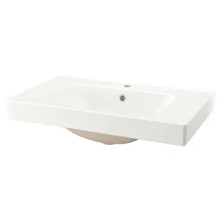 ORRSJÖN deep wash-basin, white, Width 82.3 x Depth 49.4 x Height 6.4 cm