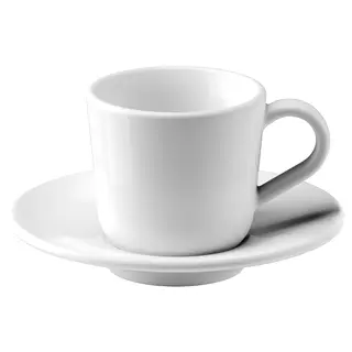 IKEA 365 + espresso cup and saucer, white, 6 cl