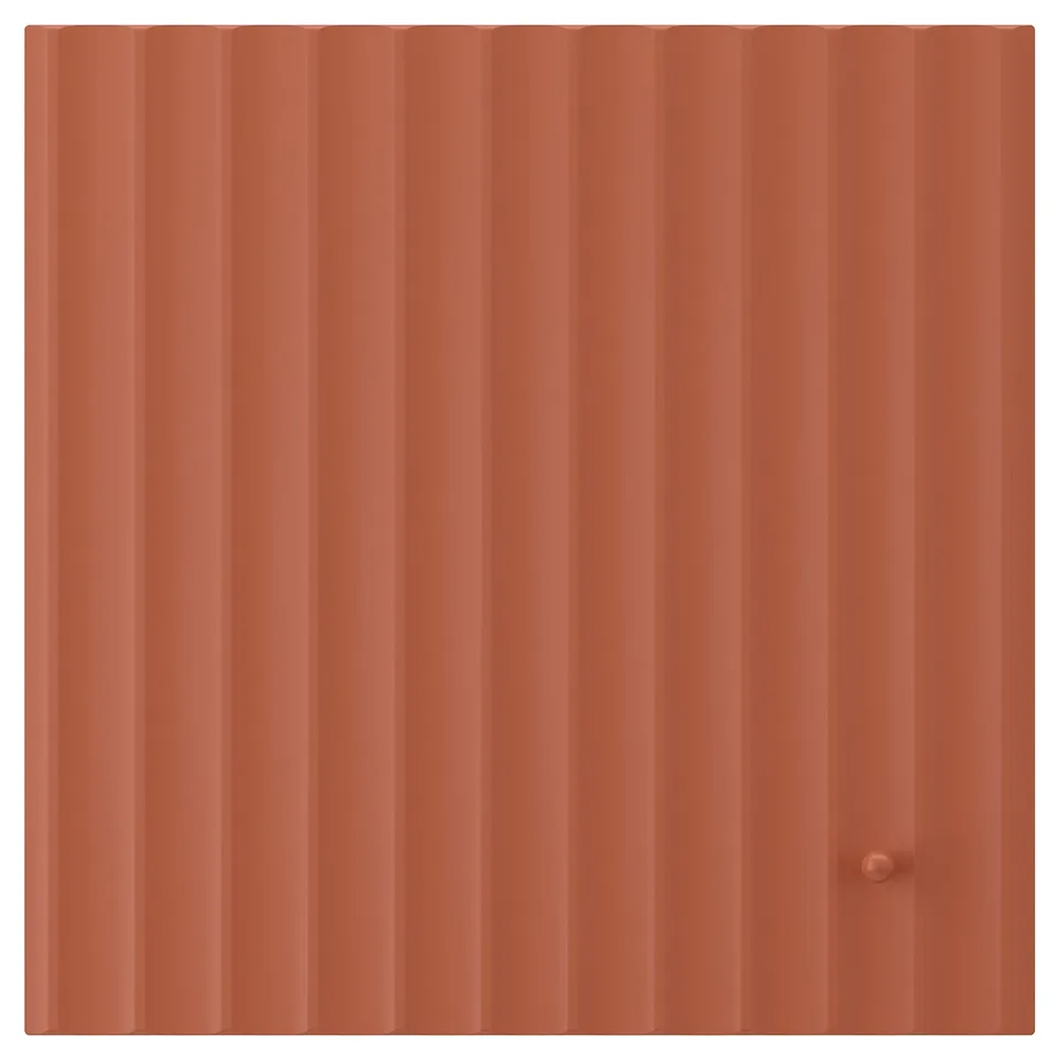 TERRSJÖ Door, red-brown wave pattern, 40x40 cm