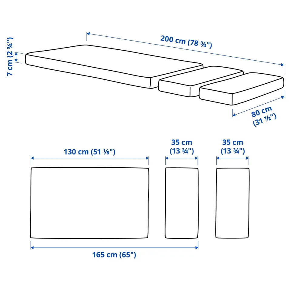part: PLUTTEN foam mattress for extendable bed