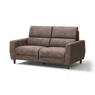 RULLERUM 2-seat sofa with electric recliner, Tornarp dark grey-brown, Depth 94 x Width 184 cm