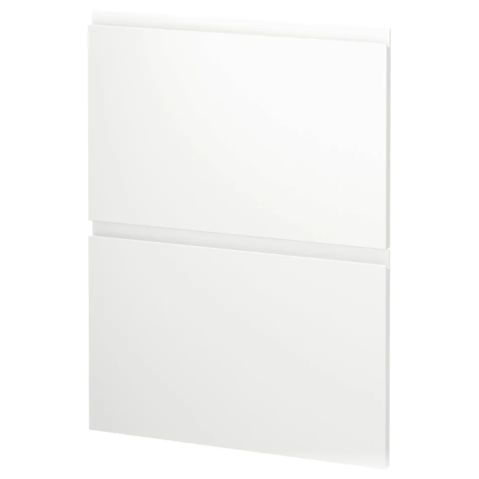 White METOD kitchen cabinet front with sleek matte finish.