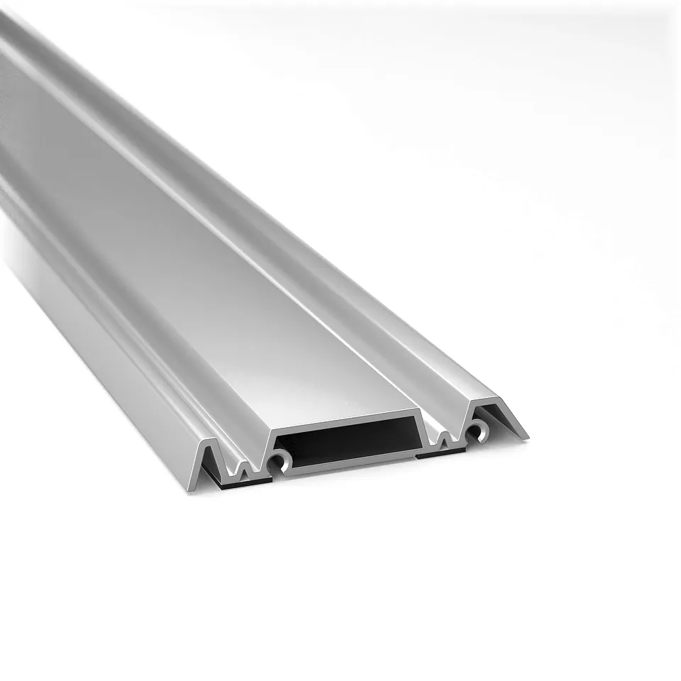 Silver rail for sliding doors. Precision connectors.