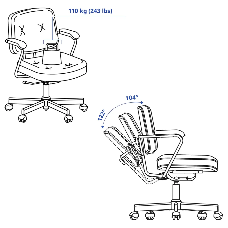part: ALEFJÄLL office chair