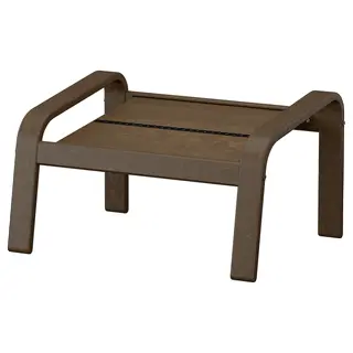 POÄNG footstool frame, walnut effect, Width 68 x Height 39 x Length 52 cm