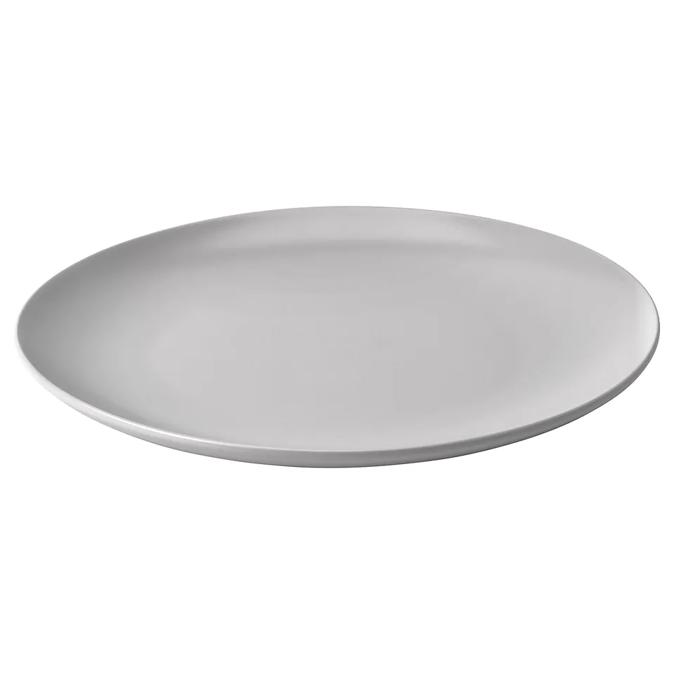 FÄRGKLAR Plate, matt light grey, 26 cm
