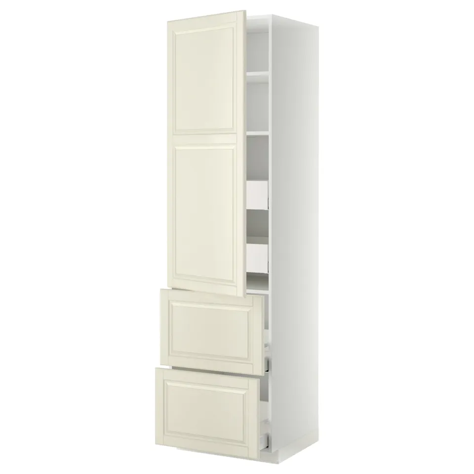 METOD kitchen unit: off-white, rectangular, tall cabinet with three drawers & shelves.