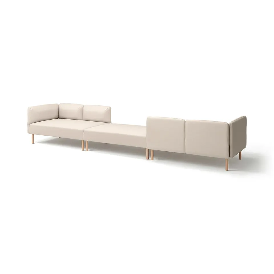 LILLEHEM modular sofa, beige, modern design, light-colored fabric, clean lines, customizable.