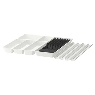 UPPDATERA cutlery+utsl trays/knife+spice rack, white/anthracite, 72x50 cm