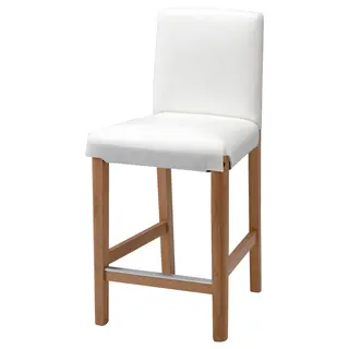 BERGMUND bar stool with backrest frame, counter height/oak effect, 62 cm