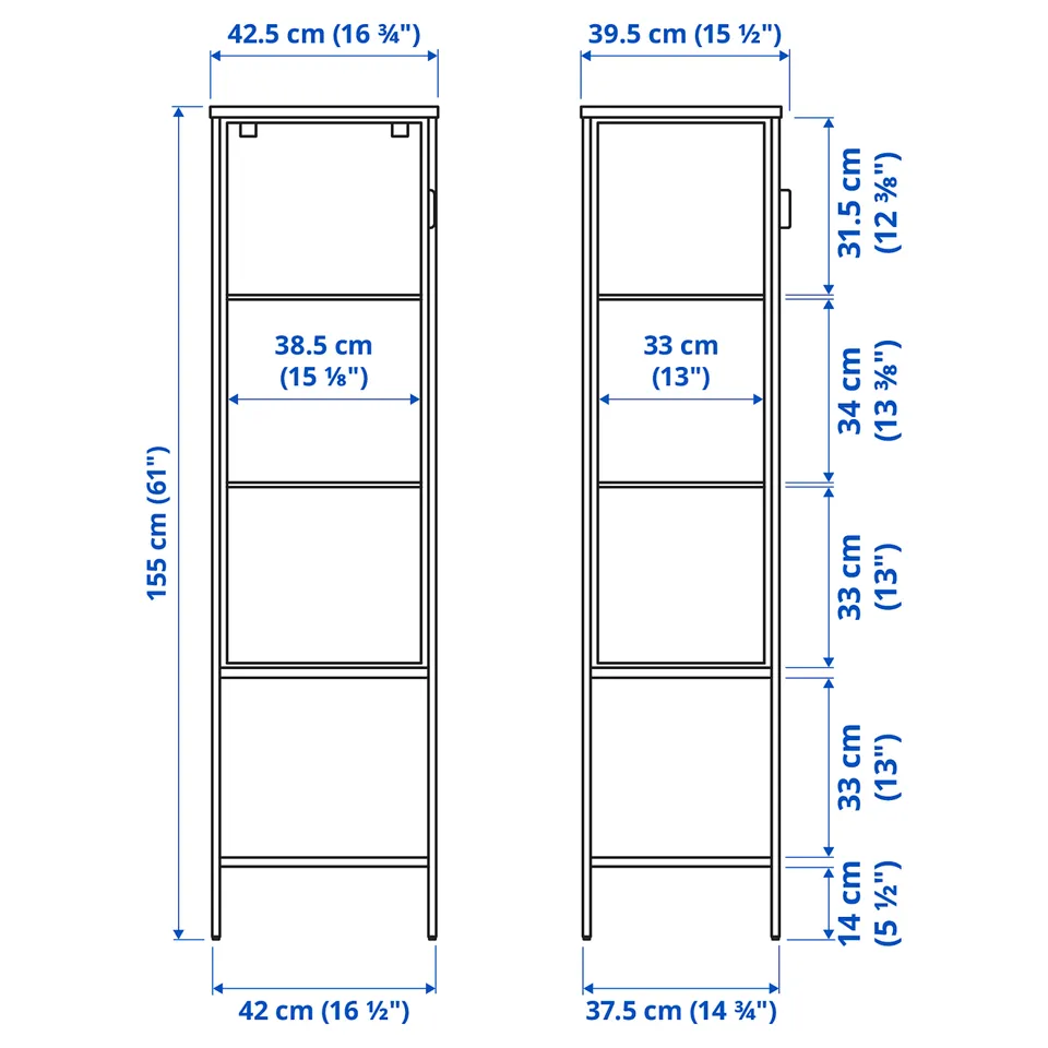 part: RUDSTA glass-door cabinet