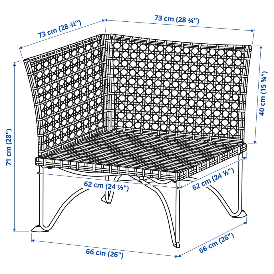Illustration with measurements for the product: JUTHOLMEN.