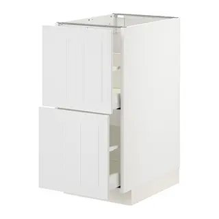 METOD / MAXIMERA base cb 2 fronts/2 high drawers, white/Stensund white, 40x60x80 cm