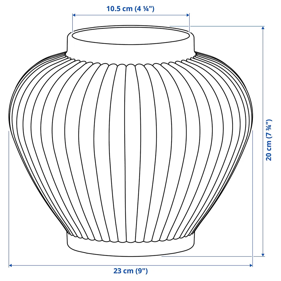 Illustration with measurements for the product: PELARBJÖRK.