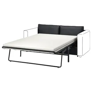 VIMLE 2-seat sofa-bed section, Grann/Bomstad black, Width 160 x Depth 98 cm