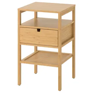 NORDKISA bedside table, bamboo, 40x40 cm