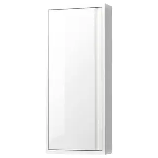 ÄNGSJÖN wall cabinet with door, high-gloss white, 40x15x95 cm
