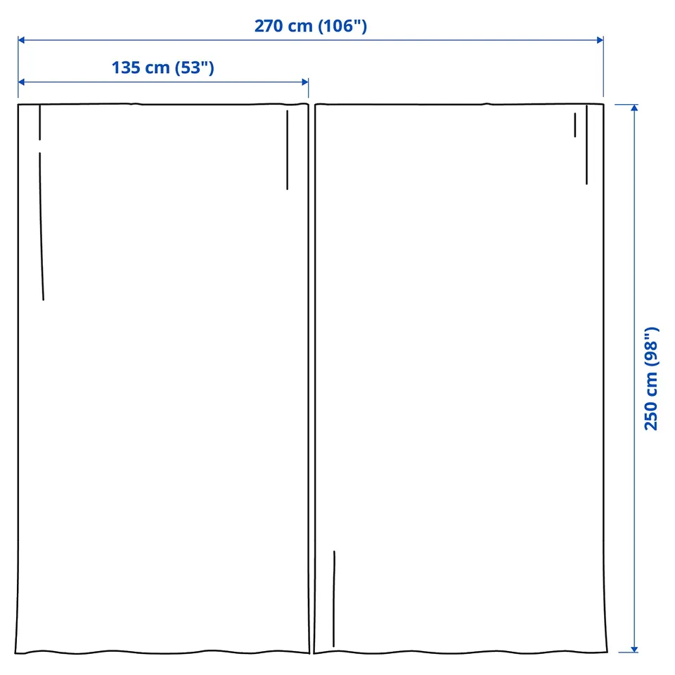 Illustration with measurements for the product: ROSENMANDEL.