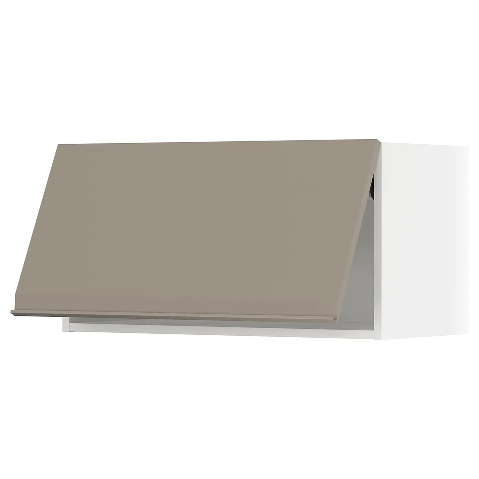 METOD wall cabinet, beige, modern, rectangular, upplöv fronts, smooth edges.