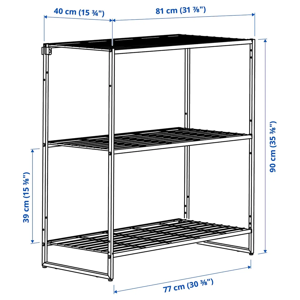 Illustration with measurements for the product: JOSTEIN.