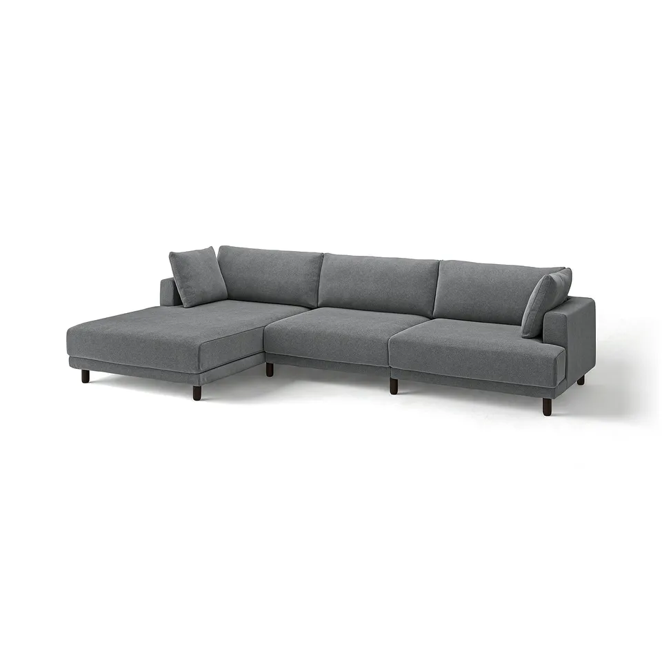 UPPÅKRA grey sectional sofa with plush cushions for comfort and modern design.