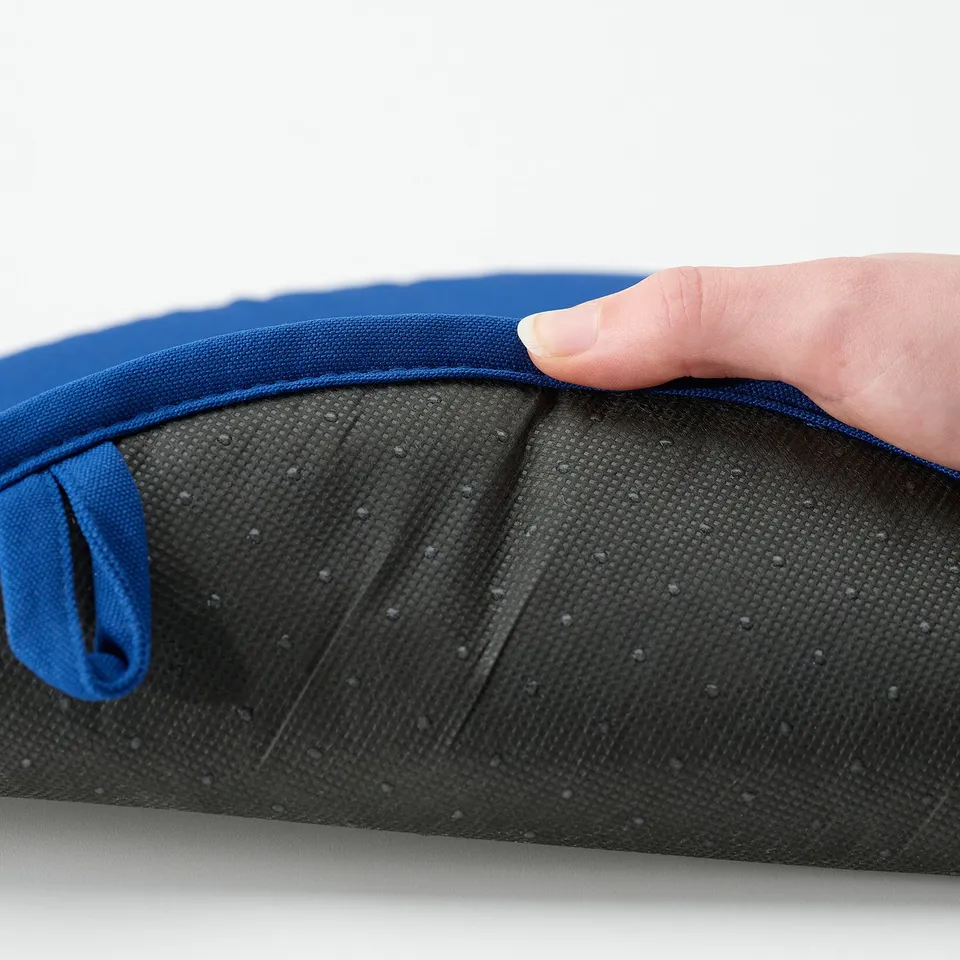 ÄNGSFRÄKEN Chair pad, blue/in/outdoor, 36 cm