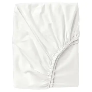 ULLVIDE fitted sheet, white, 90x200 cm
