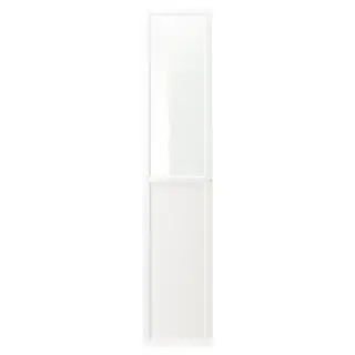 OXBERG panel/glass door, white, 40x192 cm