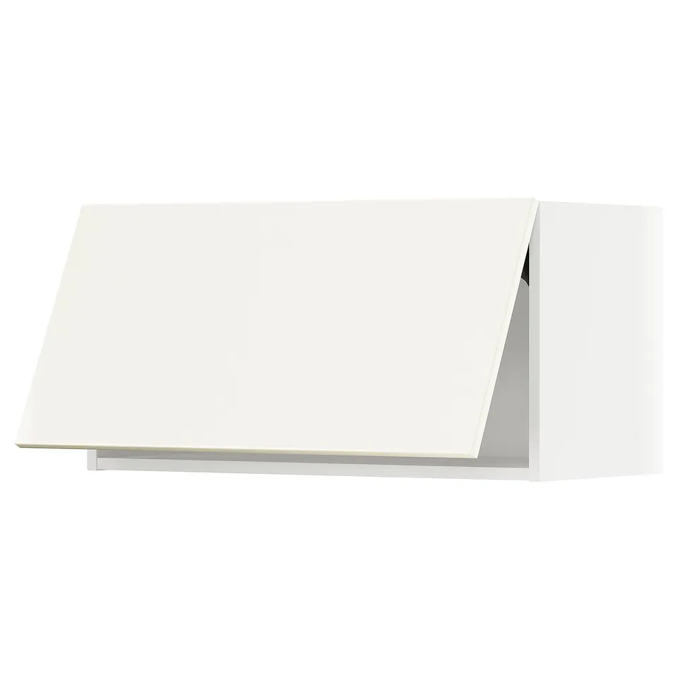 A white METOD kitchen cabinet with a modern design and sturdy construction.