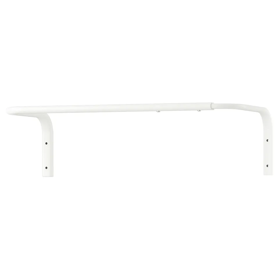 MULIG white metal clothes rail, adjustable, modern design.