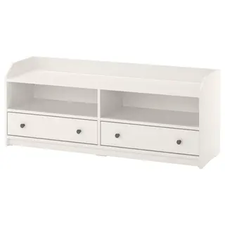 HAUGA TV bench, white, 138x36x54 cm