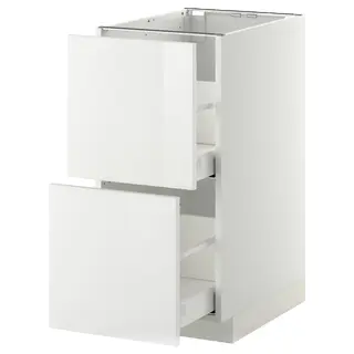 METOD base cb 2 fronts/2 high drawers, white Maximera/Ringhult white, 40x60x80 cm